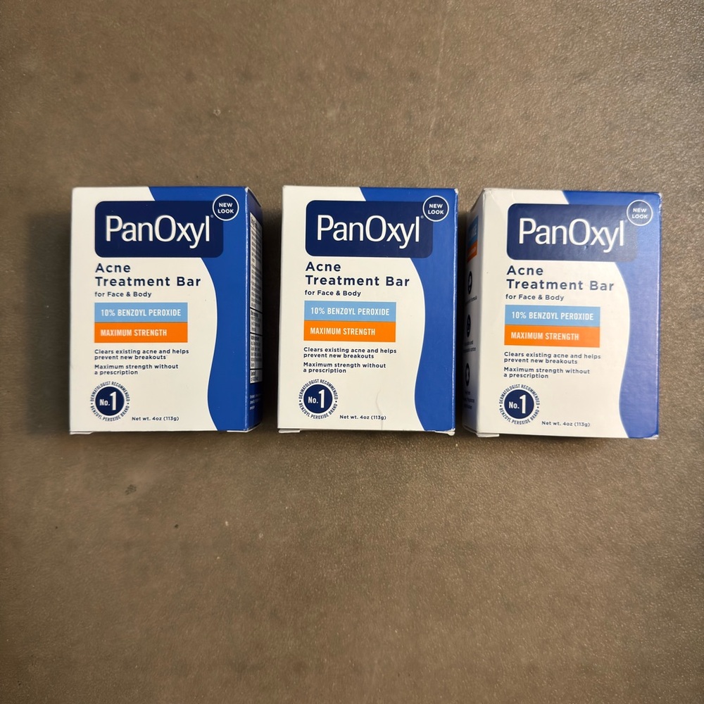 NEW 3 PanOxyl Acne Treatment Bars - 4oz each